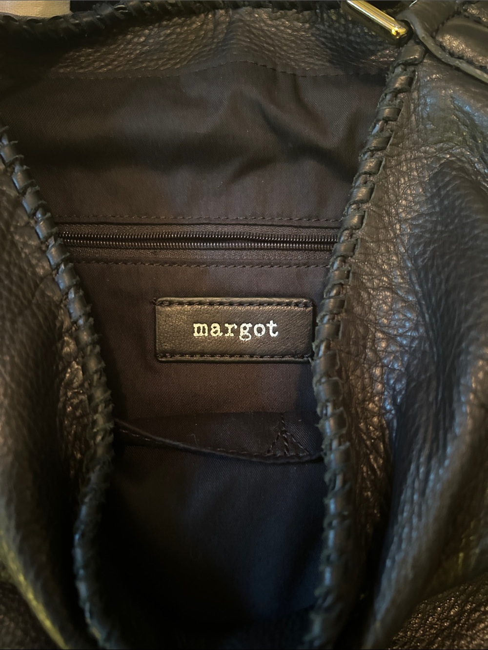 Margot Black Leather Fringe Hobo Bag. - Picture 2 of 11